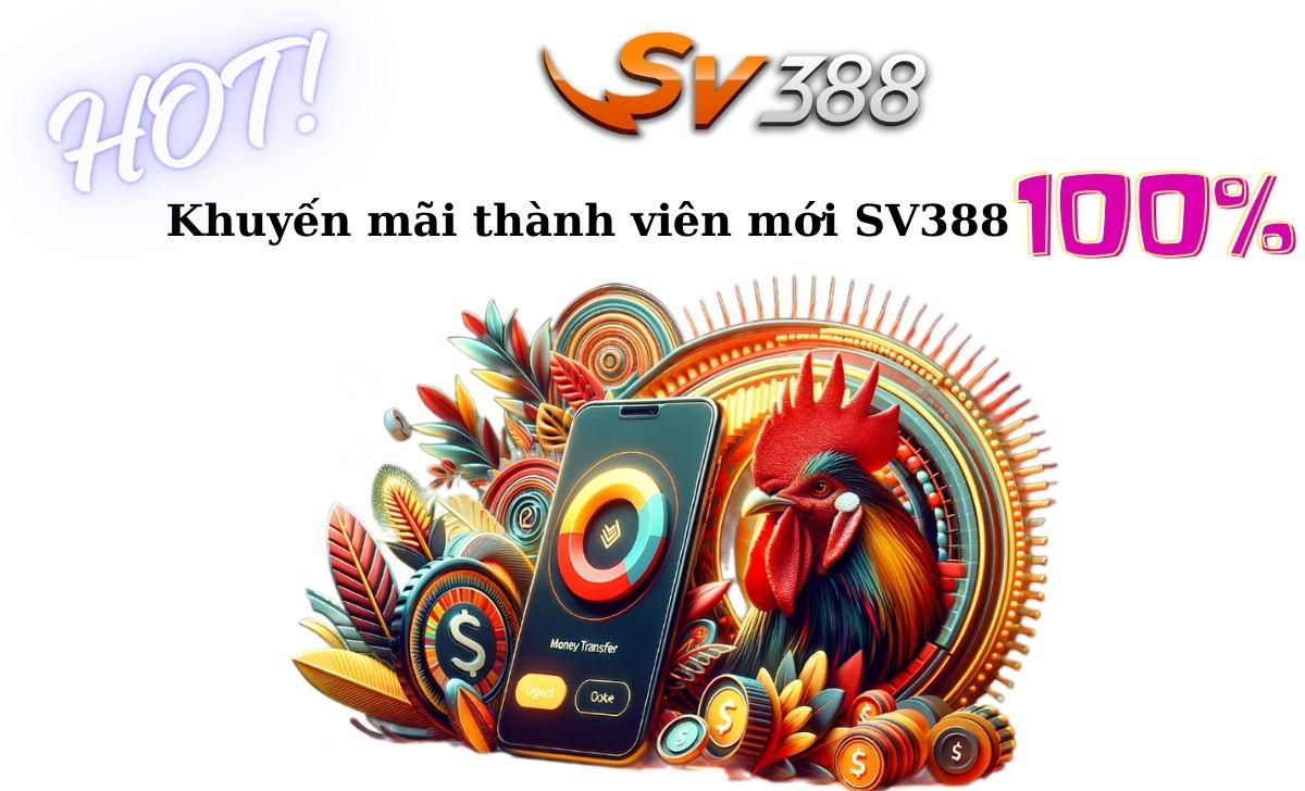 Chào thành viên mới SV388 tặng thưởng 100% giá trị thẻ nạp lên đến 2 triệu đồng